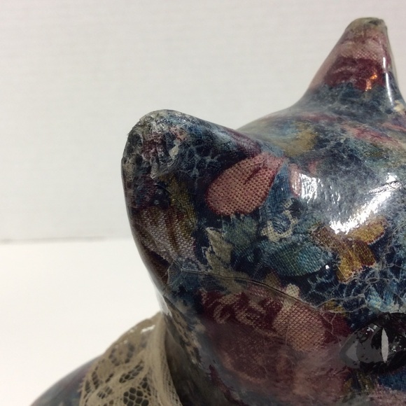 VTG Kozy Kritters by Num’s Decoupage Floral kitten - Picture 11 of 15
